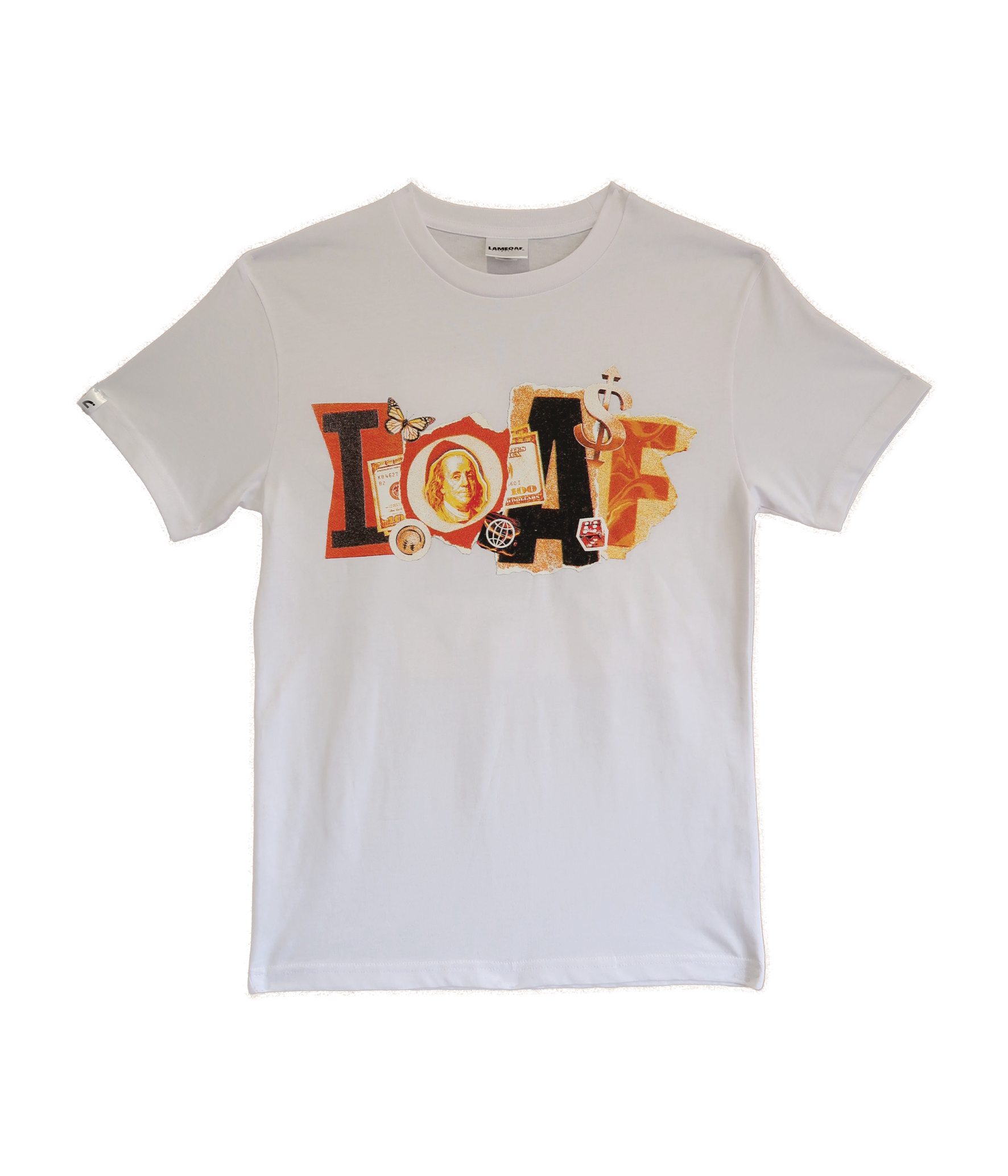 LAMEOAF's, Screenprinted Broadsheet Citrus tee is a lightweight organic cotton garment. Made for the summer breeze. A well rounded fit for skaing, streetwear and making bread.